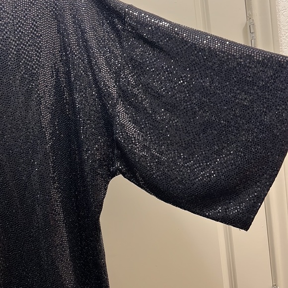 Caramela Black Sequin Fly Away Cardigan Size Large - Picture 12 of 12